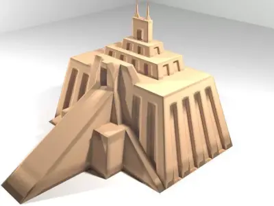 Ziggurat of Ur 3D model