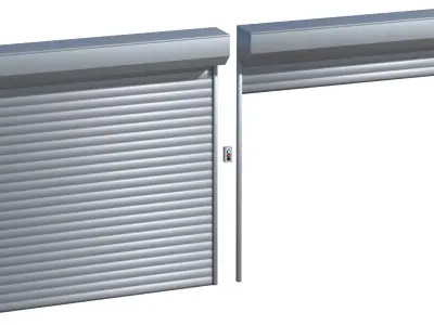 Roll Door Low-poly 3D model