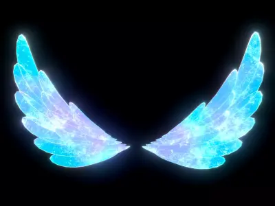 Crystal Wing Low-poly 3D model