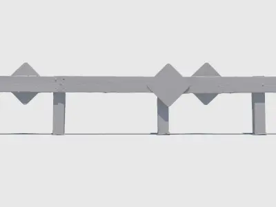 End of Road Marker 3D model