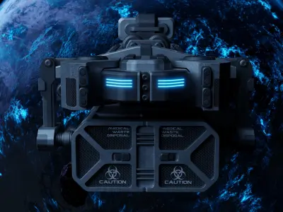 Sci-Fi Cargo Hauler Spaceship 3D model