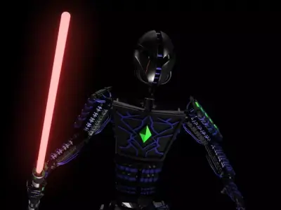 Star Wars Robot Jedi RIGGED 3D model