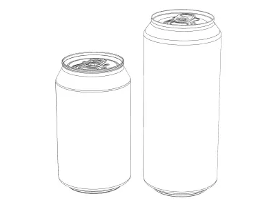 Standard Aluminum Can 3D model