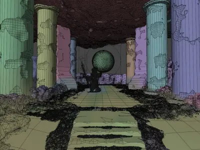 Fantasy Cave Low-poly 3D model