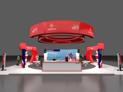booth exhibition Educational trade 3D model