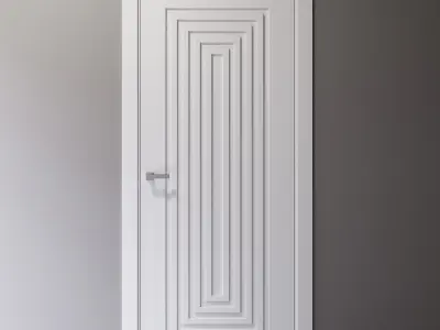 Interior door with linear decor 3D model