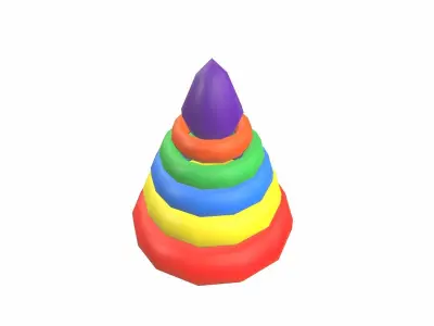Cartoon pyramid 3D Low-Poly Model Low-poly 3D model