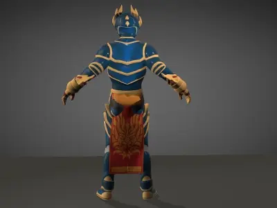 Penn Badgley as Void Knight  Low-poly 3D model