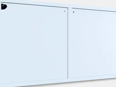 BESTA Shelf unit with glass doors 7 Low-poly 3D model