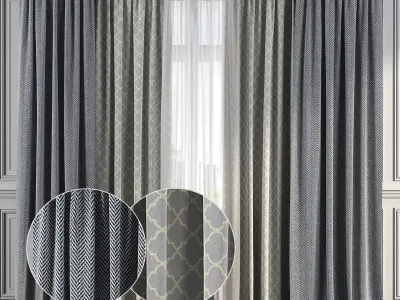Curtain Set 150 3D model
