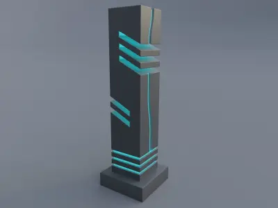 Awesome Floor Lamp Mat Gray Lamp  Rgb Led Lamp Free low-poly 3D model