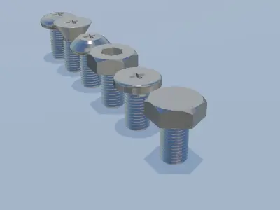 Bolts nut and Free 3D print model