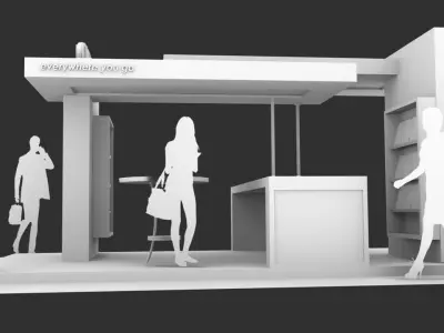 MTN Moblie exhibition area for trade show 3D model