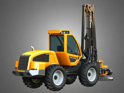 HR46X - Forestry Harvester 3D model