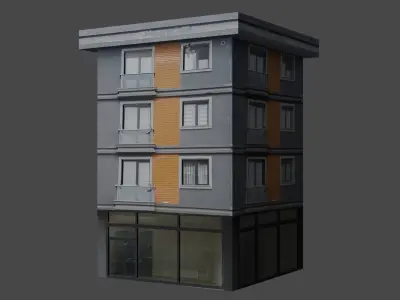 Architectural Building-10 Low-poly 3D model