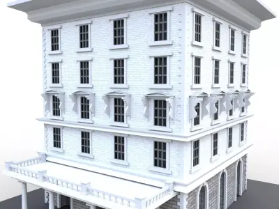 NYC Building 5 - PBR Low-poly 3D model