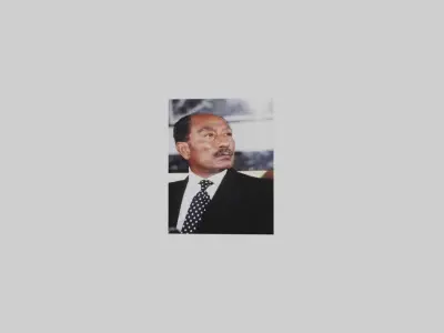 Anwar Sadat portrait  Low-poly 3D model