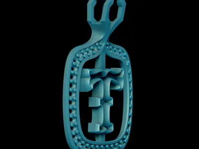 T Letter Pendant 3D print model purchase