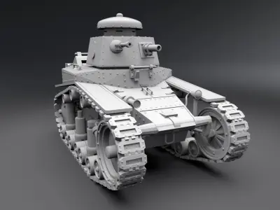 T18 Tank scale model 3D print model