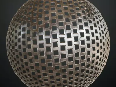 Shiny Metal Pattern PBR Seamless Texture