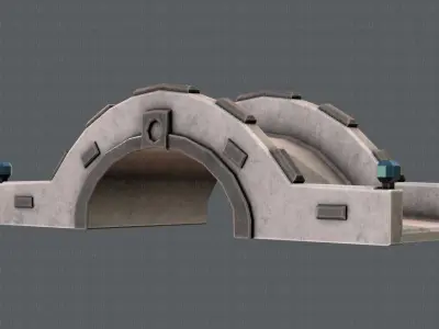 Bridge V02 Low-poly 3D model