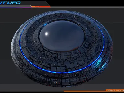 Giant UFO - LowRes Model Low-poly 3D model