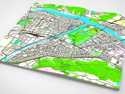 Cityscape Gangneung South Korea 3D model
