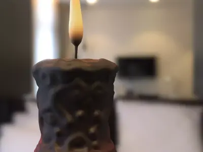 Mystic Wax Candle Low-poly 3D model