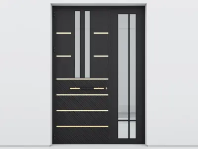 Aluminium door 290 3D model
