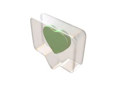 Socail Media Heart Bubble v1 004 Low-poly 3D model