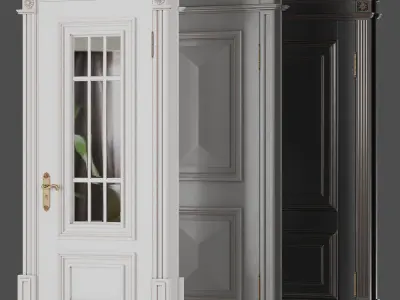 Classic Apartment Doors 3D model