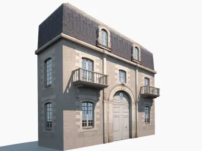 Building Facades BUNDLE Low-poly 3D model