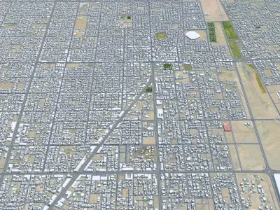 Hafar al-Batin Saudi Arabia Low-poly 3D model