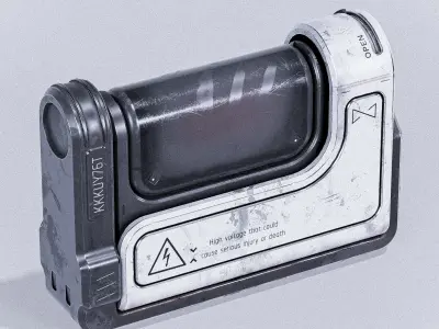 Sci-Fi Container Device Low-poly 3D model