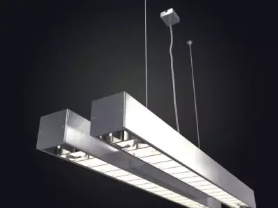 Hanging Tube Light 3D model