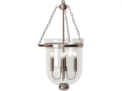 Industrial Clear Glass Pendant Light 3D model