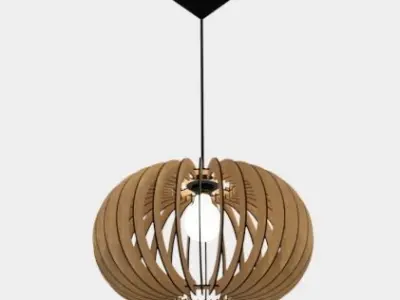 CEILING LIGHT LAMP 3D PRINT AND LASER CUT FILES MODEL 3 3D print model