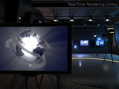 Virtual Studio Low-poly 3D model