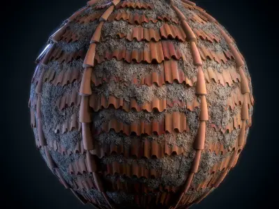 Roof tiles 6 Pattern - VOL 01 - SBsar - Maps Texture