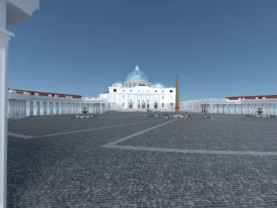 St Peters Square Church Basilica 3D model