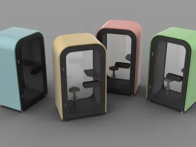 Office POD Small Low-poly 3D model