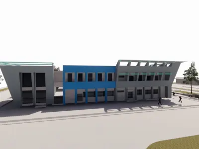 Futuristic Skyscraper-Building office-Modern office 3D model purchase