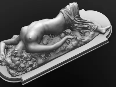 Bacchante Maenad sculpture 3D print model