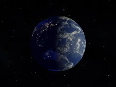 Earth DAY and NIGHT 3D model
