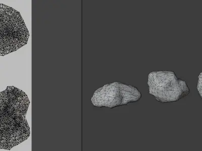 Rocks Pack Low-poly 3D model