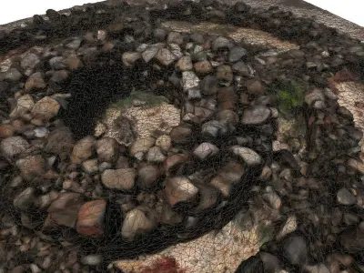 Stone funerarial prehistorical site - La Guancha I 3D model