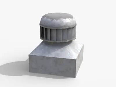 Roof Air Conditioner Ventilator Fan Low-poly 3D model