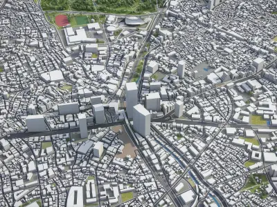 Shibuya - Tokyo special ward Low-poly 3D model