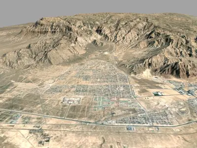 Mountain landscape The Uly Balkan 3D model