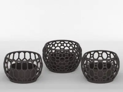 3 Tealight Holders 3D print model